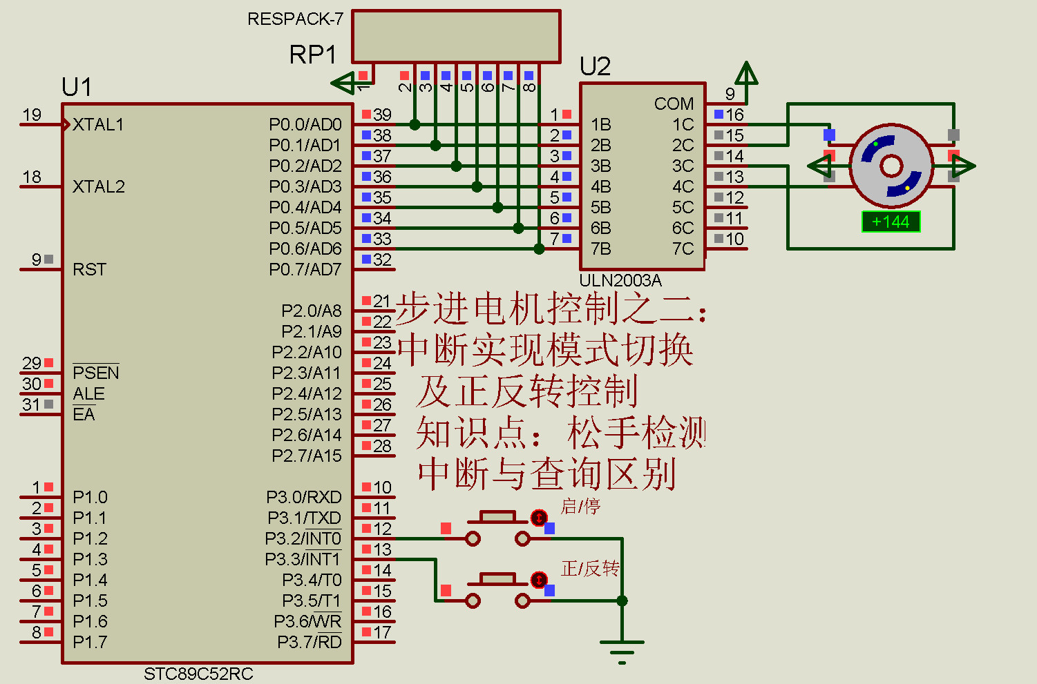 步進電機控制之二:中斷實現正反轉控制