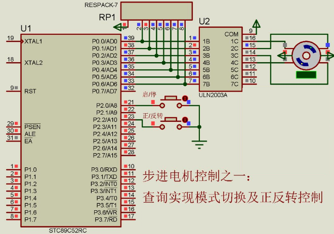 步進電機控制之一:查詢實現正反轉控制